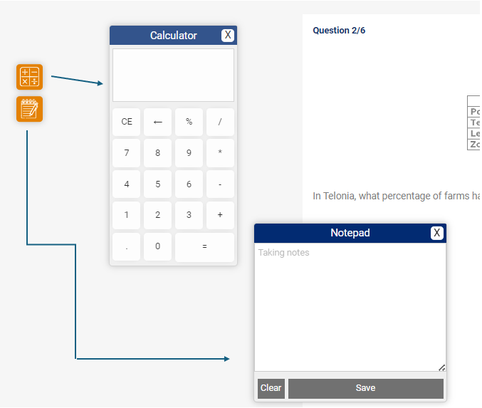 Calculator & notepad